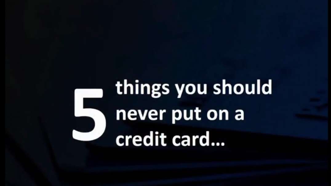 Concord Mortgage Advisor reveals 5 Things To Never Put On Your Credit Card.