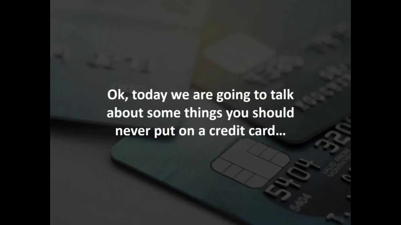 Ontario Mortgage Professional reveals 6 Things To Never Put On Your Credit Card