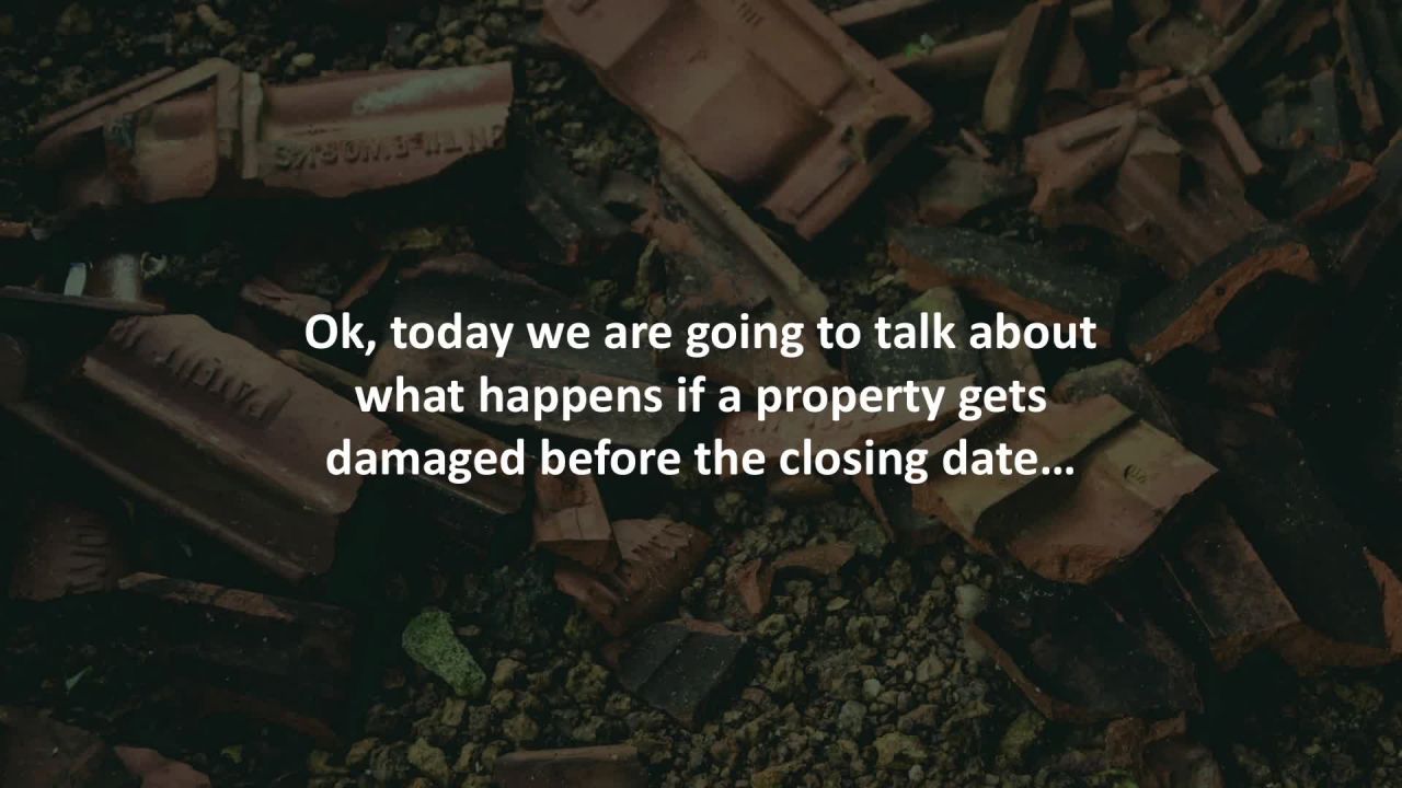 ⁣Ontario Mortgage Professional reveals What happens if a sold property is damaged before the deal clo
