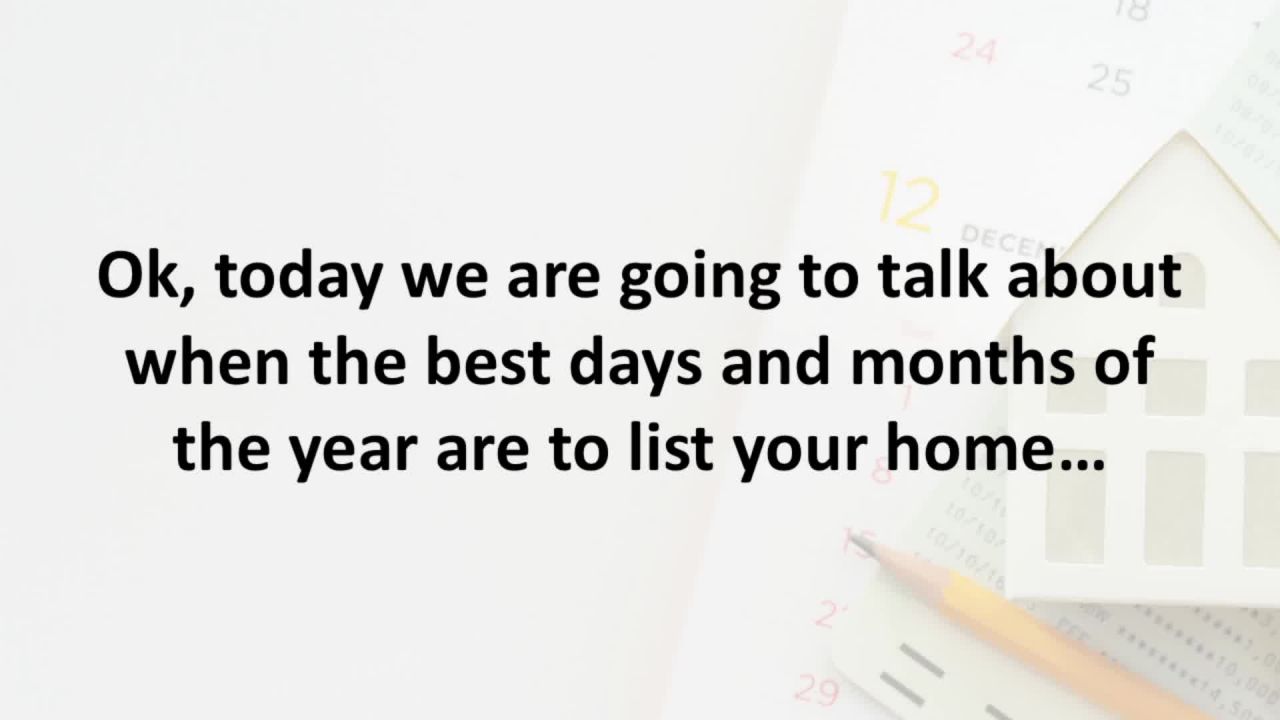 Austin Loan Officer reveals These are the best months and days to list your home…