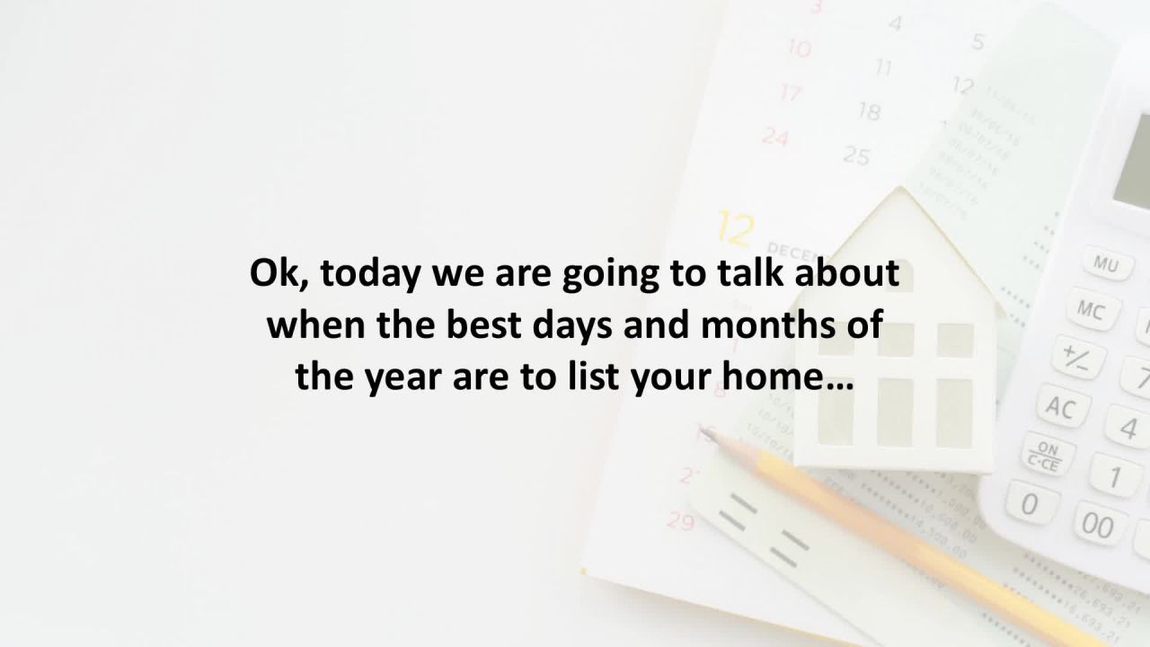 ⁣Thompsons Station Mortgage Broker revealsSelling soon? These are the best months and days to list yo